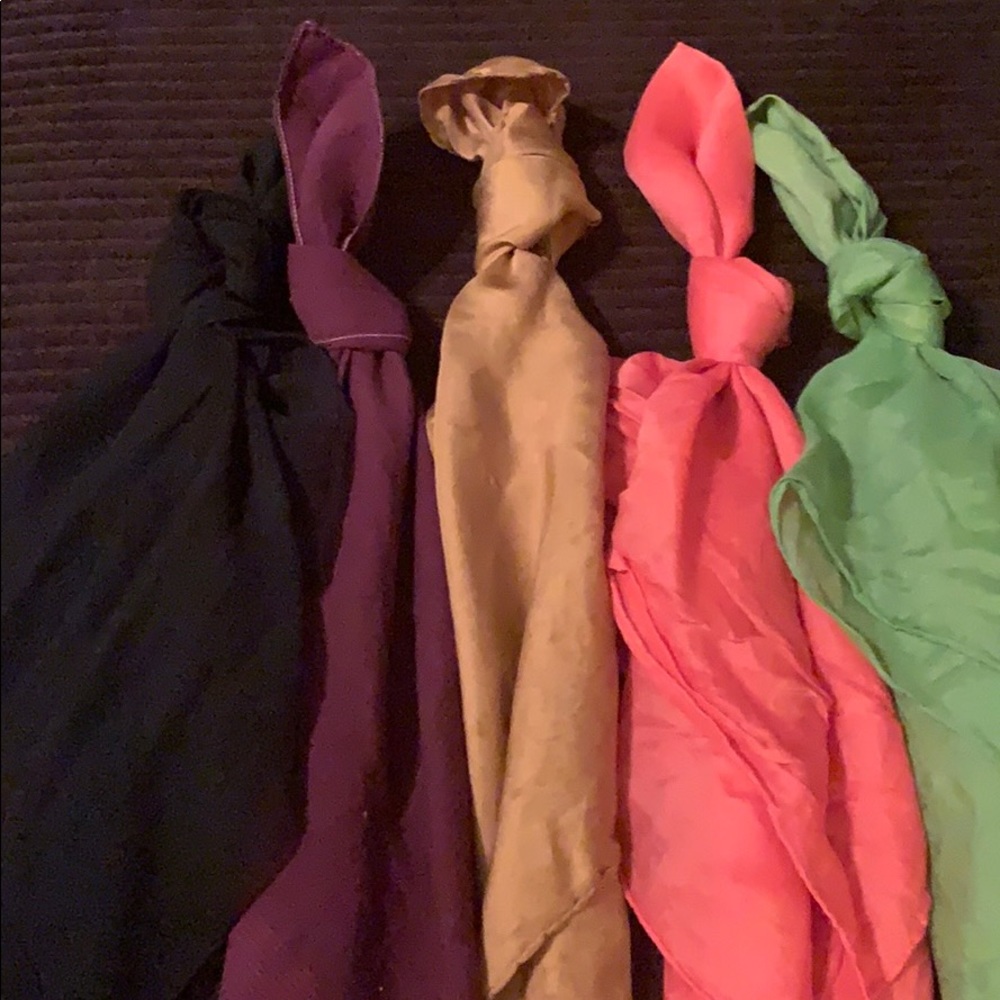 Vintage five piece scarf light square